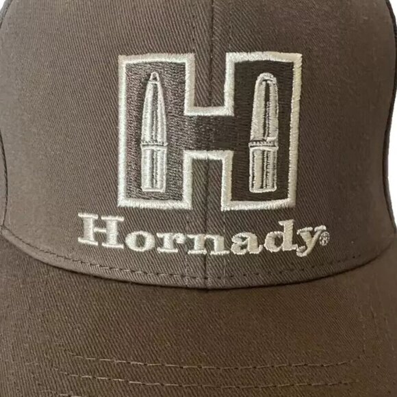 NEW HORNADY Embroidered Logo Tactical Cotton Baseball Cap Hat - Brown - Picture 5 of 6